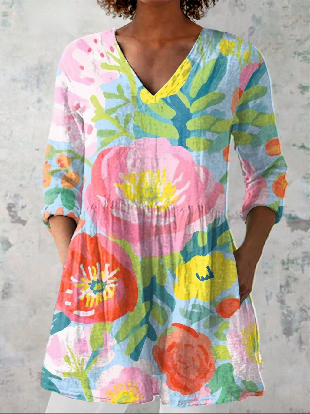 Ayra | Long Blouse with a Striking Pattern