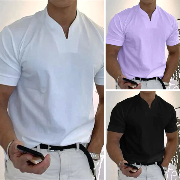 Men's Short-Sleeve Sports Shirt – V-Neck