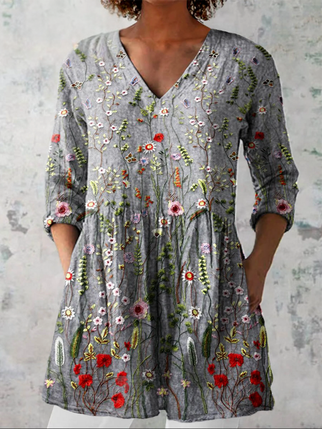 Sloane | Long Blouse with a Striking Pattern