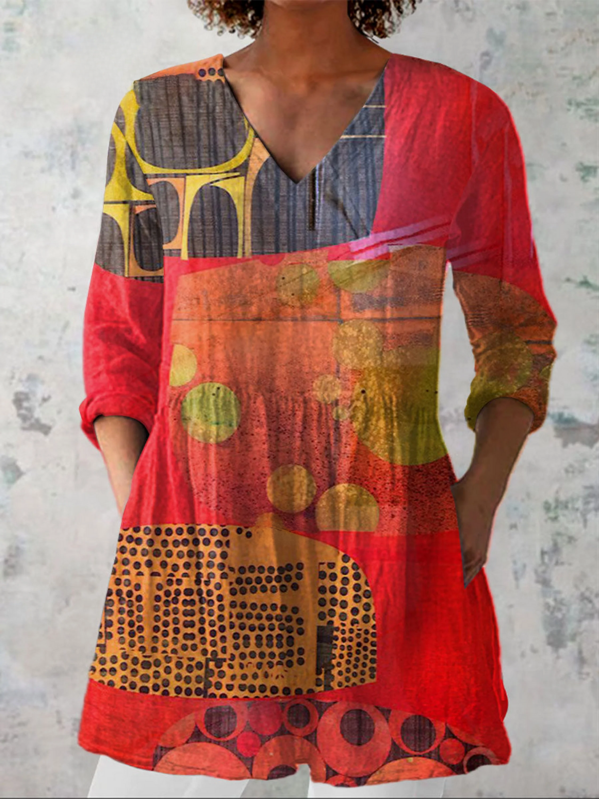 Skylar | Long Blouse with a Striking Pattern