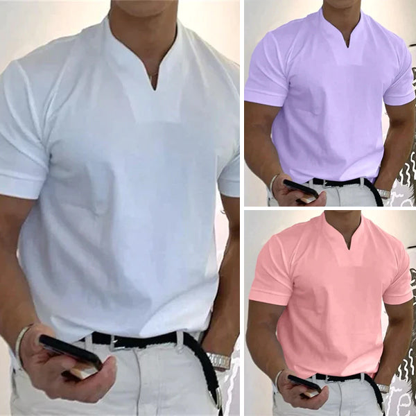 Men's Short-Sleeve Sports Shirt – V-Neck