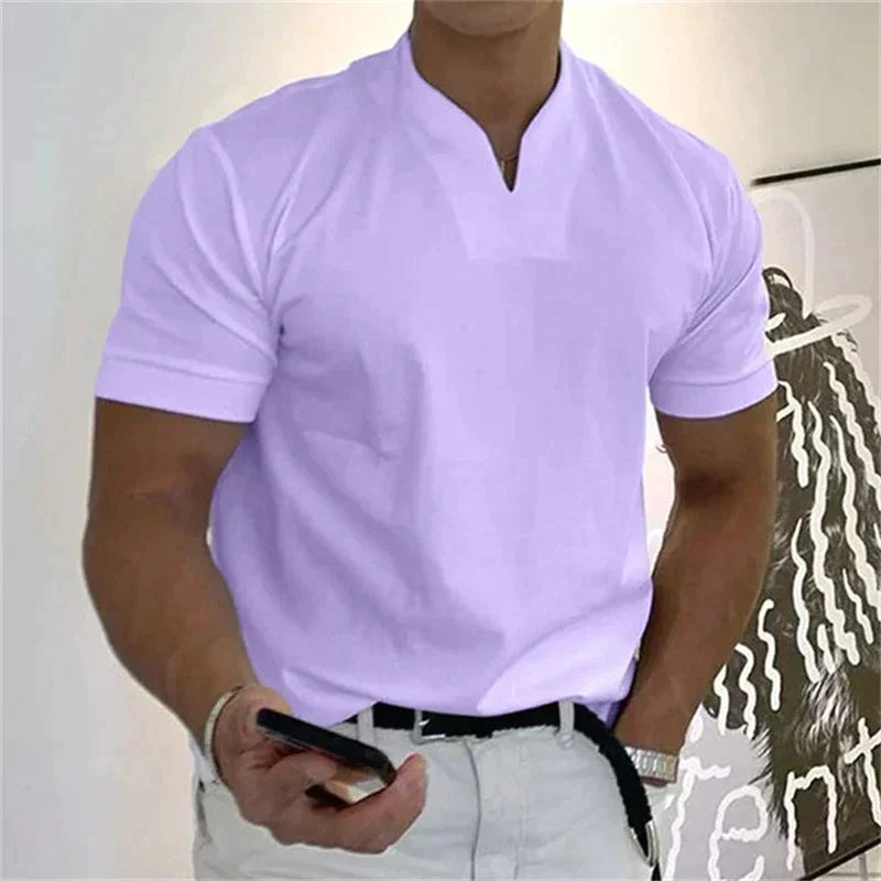 Men's Short-Sleeve Sports Shirt – V-Neck