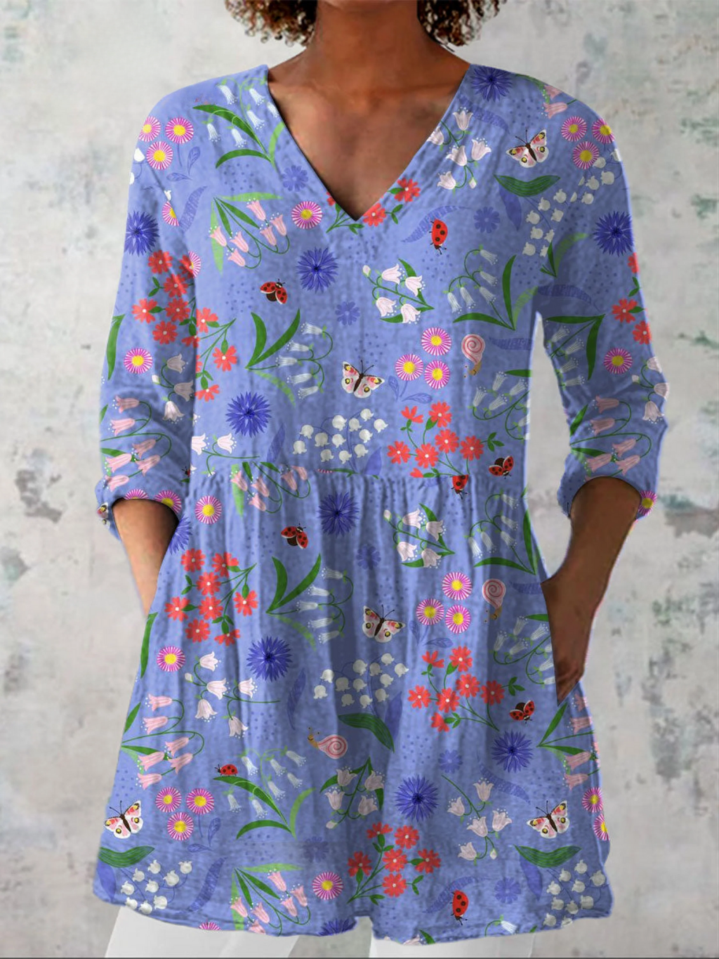 Amelie | Long Blouse with a Striking Pattern