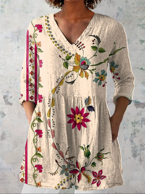 Aria | Long Blouse with a Striking Pattern