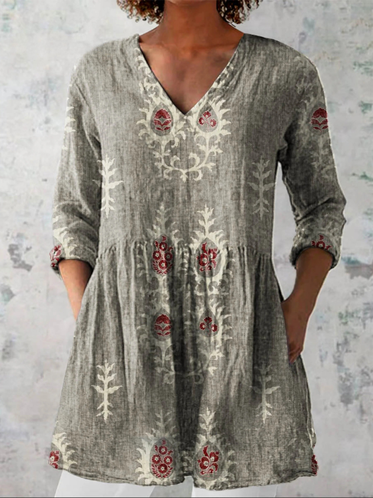 Blair | Long Blouse with a Striking Pattern