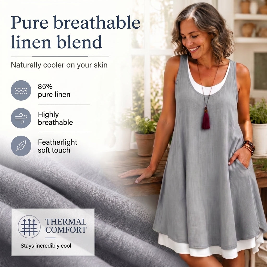 Summery strapless layered dress