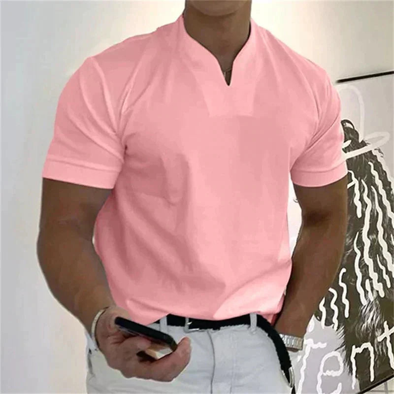 Men's Short-Sleeve Sports Shirt – V-Neck