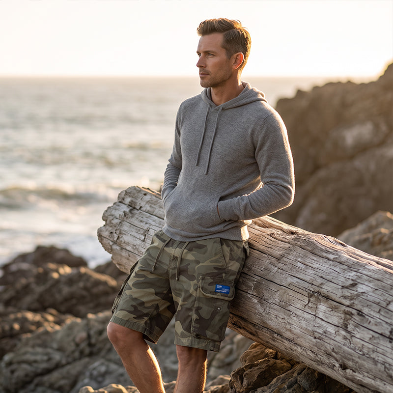 Men's Casual Relaxed Fit Cargo Shorts – Multi-Pockets, Breathable, Rugged