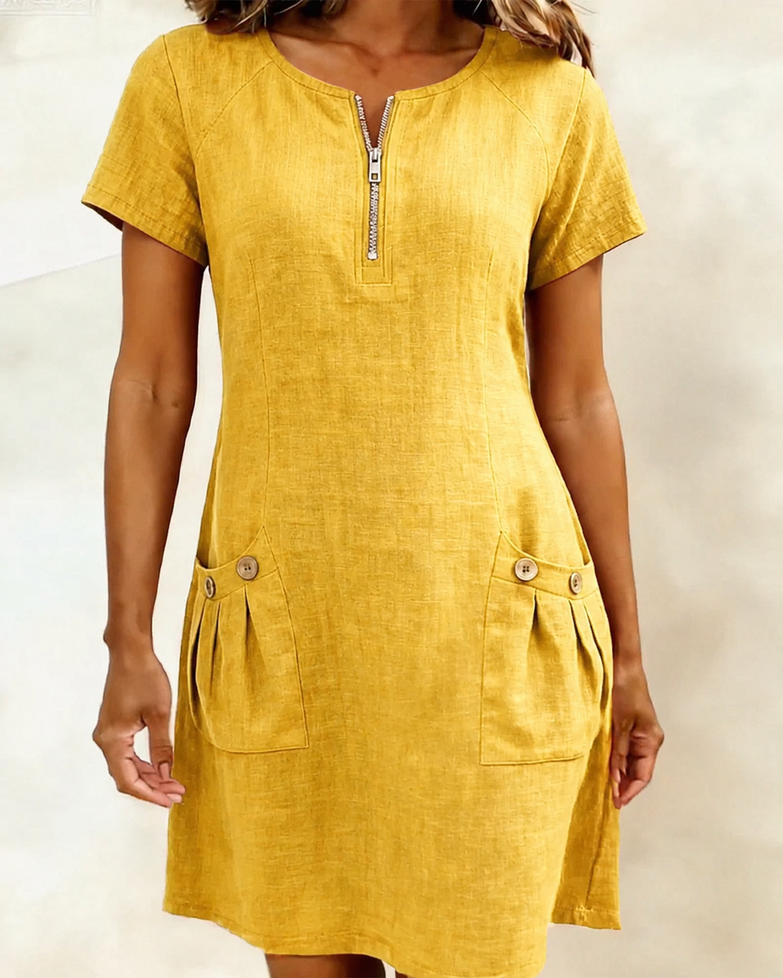 Lina Dress— Natural Elegance for Every Day