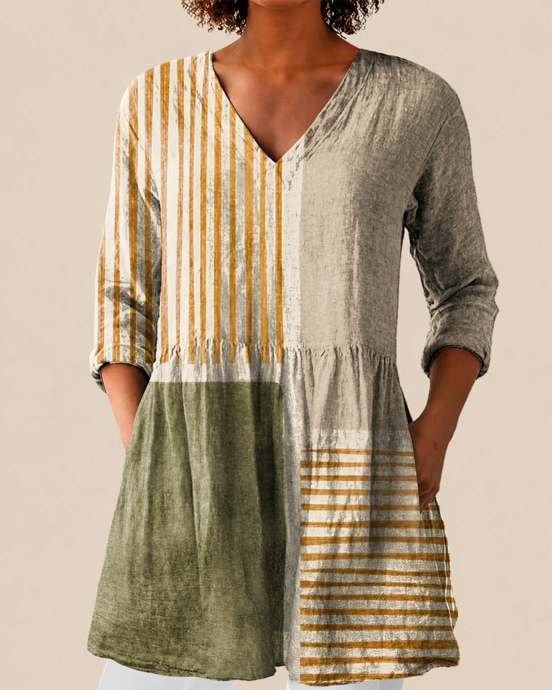 Maeve | Long Blouse with a Striking Pattern