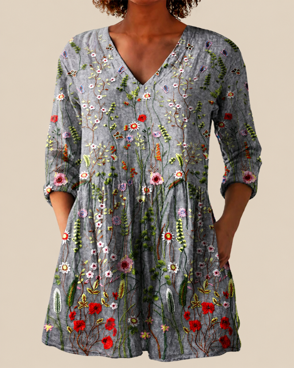Sloane | Long Blouse with a Striking Pattern