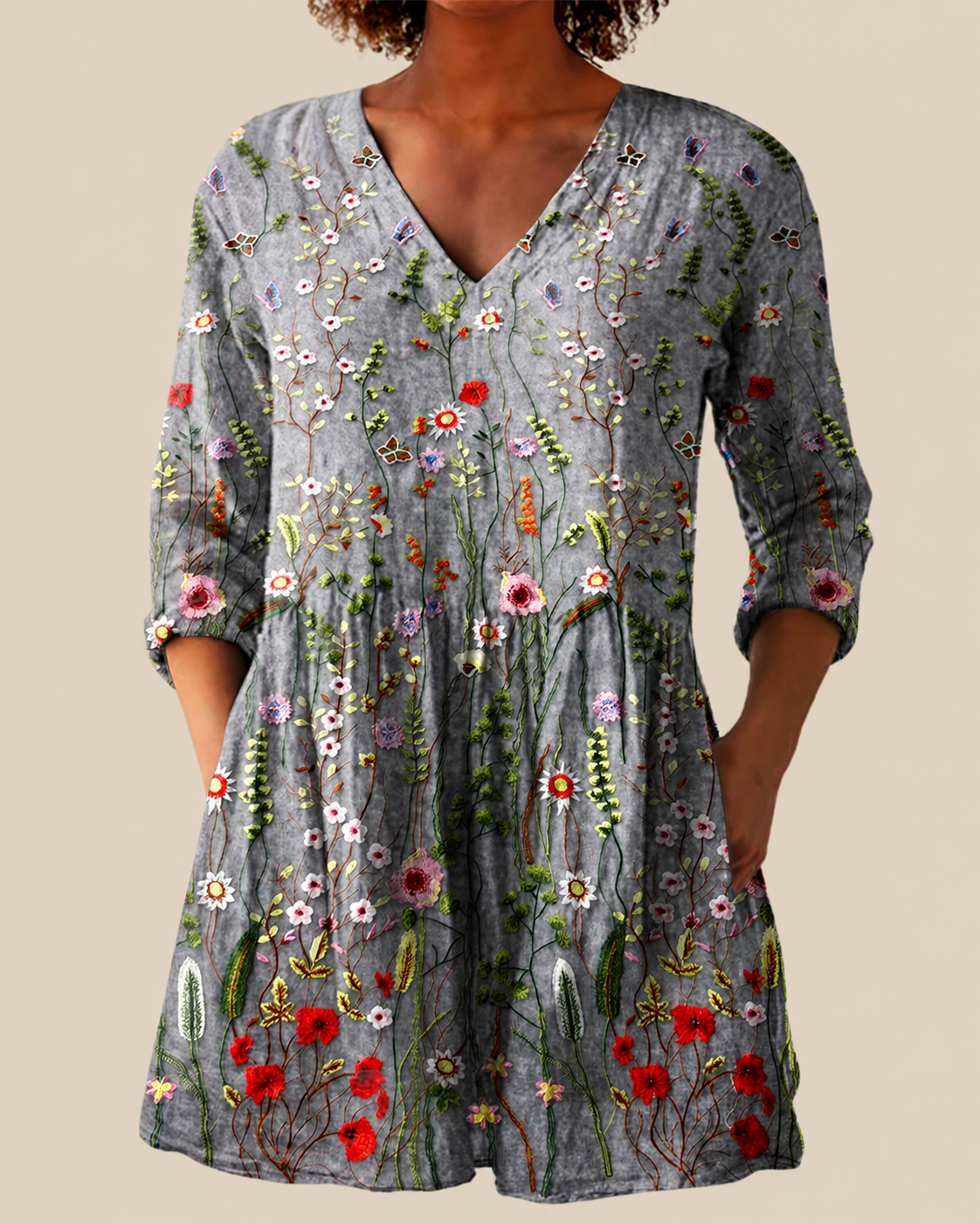 Sloane | Long Blouse with a Striking Pattern