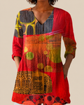 Skylar | Long Blouse with a Striking Pattern