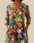 Keira | Long blouse with a striking pattern