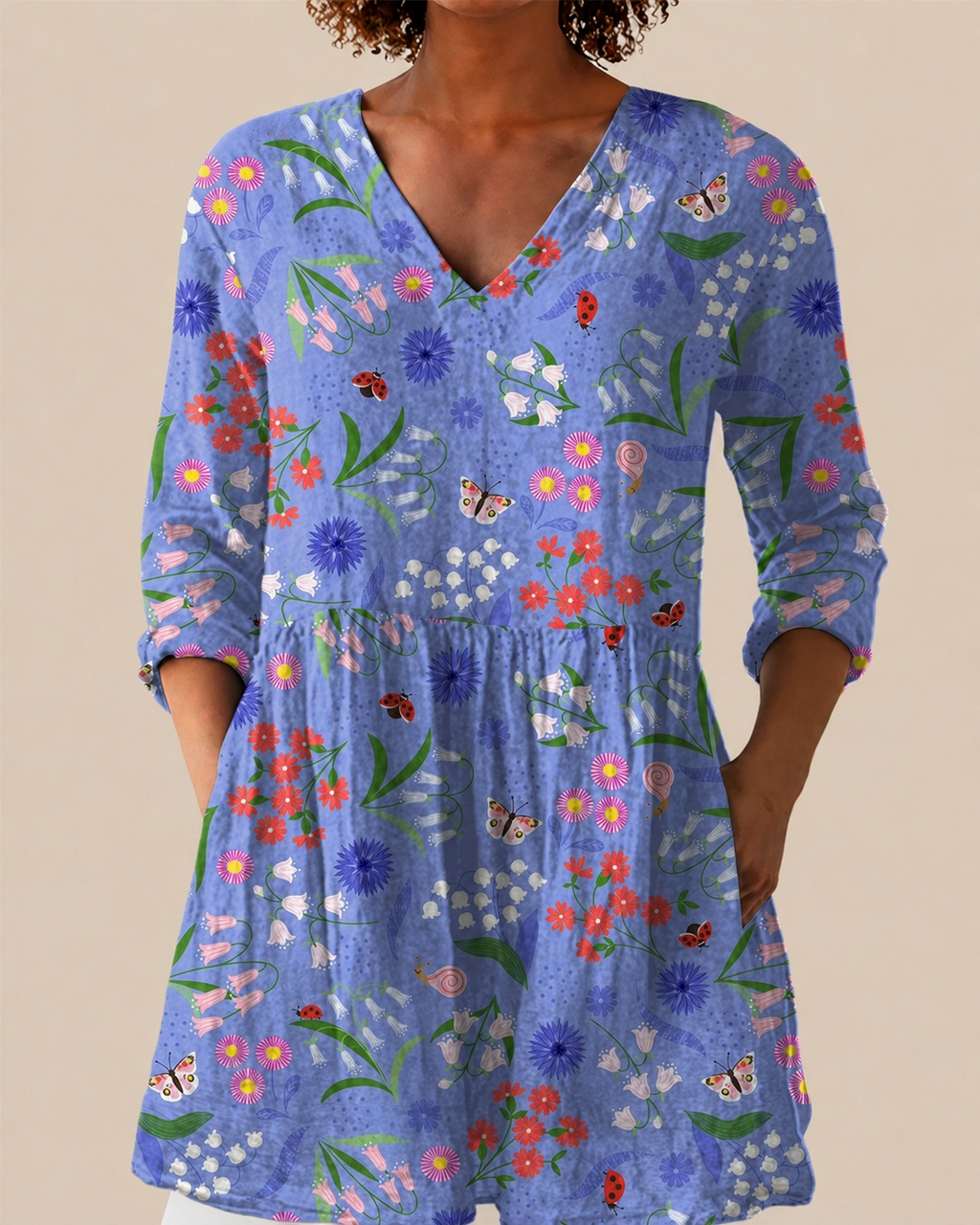 Amelie | Long Blouse with a Striking Pattern