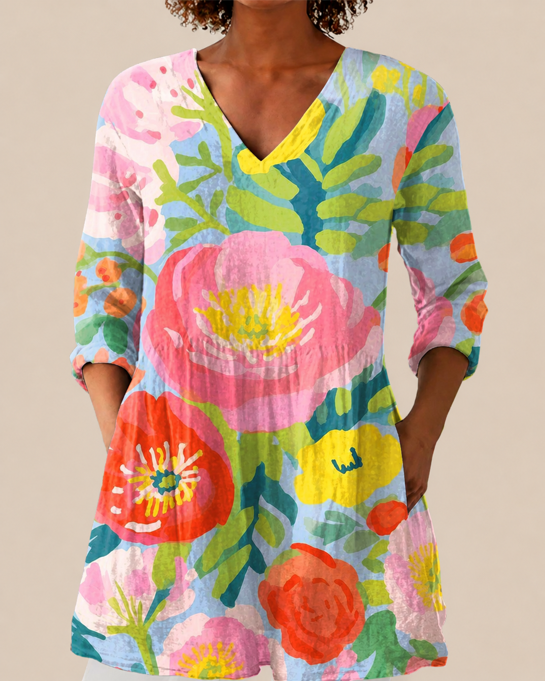 Ayra | Long Blouse with a Striking Pattern