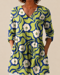 Talia | Long Blouse with a Striking Pattern