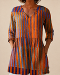 Elowen | Long blouse with a striking pattern
