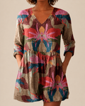 Alina | Long blouse with a striking pattern