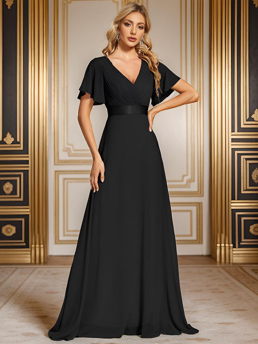 MONICA Dress | Elegant, flowing high-waisted chiffon bridesmaid dresses
