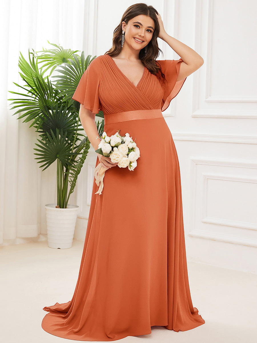 MONICA Dress | Elegant, flowing high-waisted chiffon bridesmaid dresses