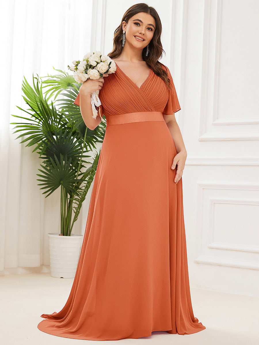MONICA Dress | Elegant, flowing high-waisted chiffon bridesmaid dresses