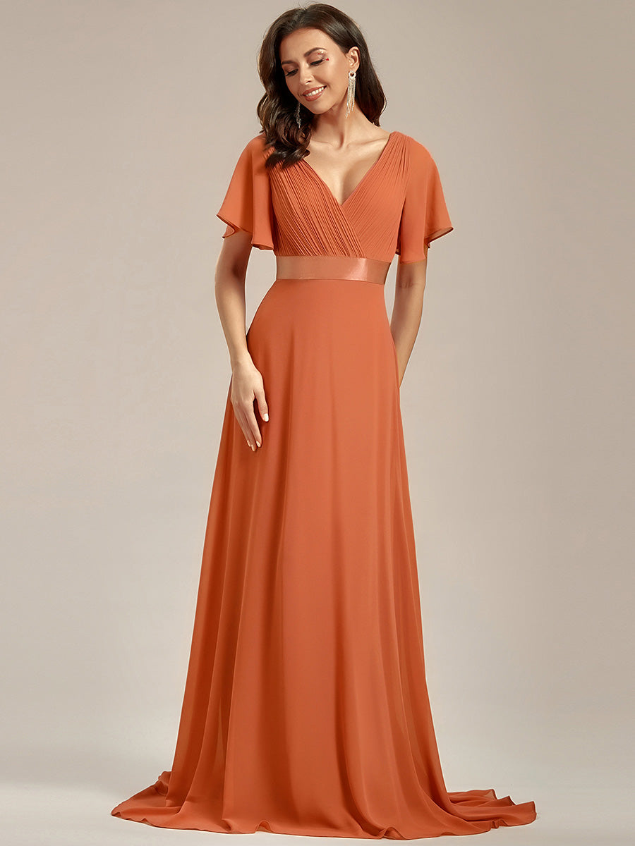 MONICA Dress | Elegant, flowing high-waisted chiffon bridesmaid dresses