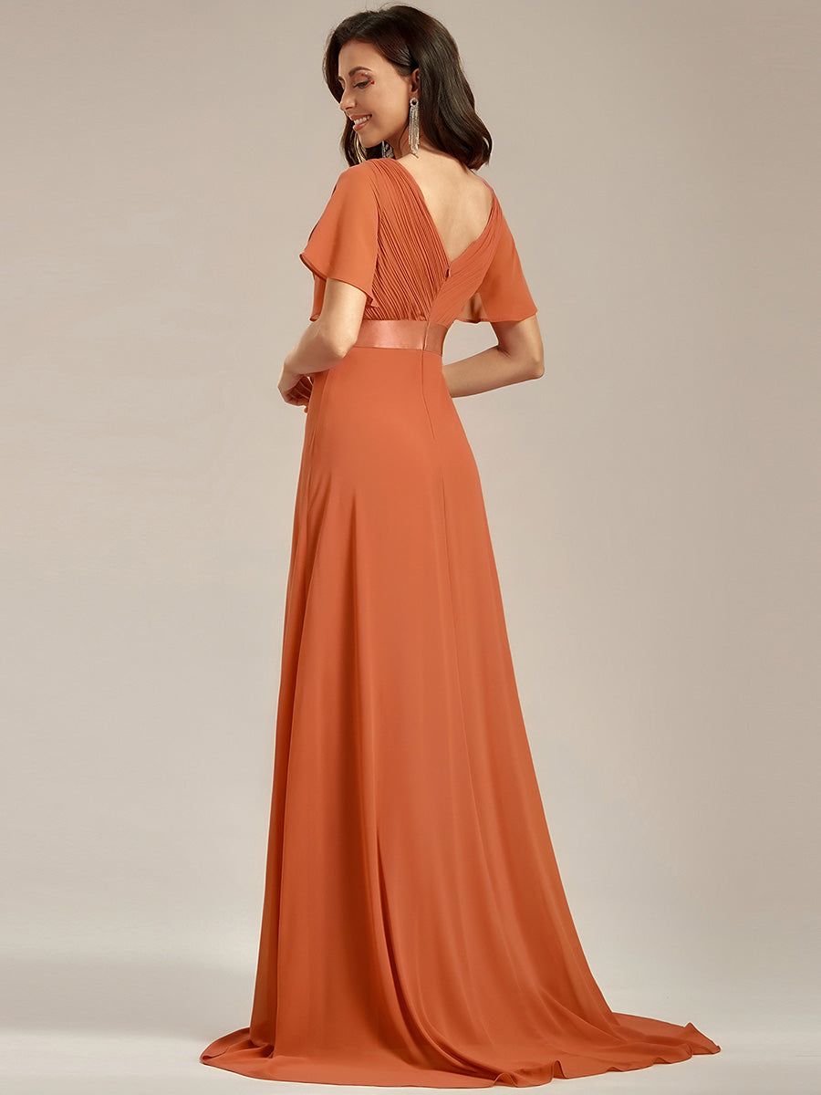 MONICA Dress | Elegant, flowing high-waisted chiffon bridesmaid dresses