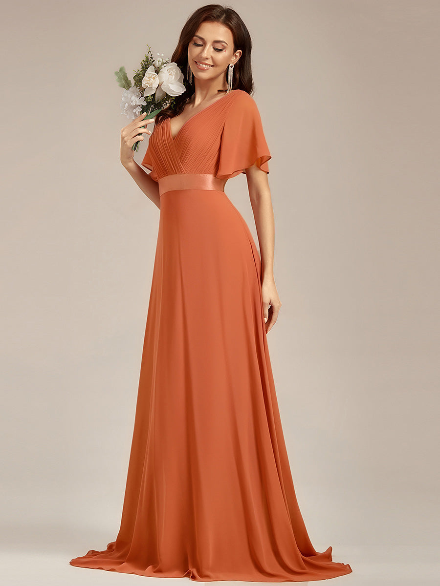 MONICA Dress | Elegant, flowing high-waisted chiffon bridesmaid dresses