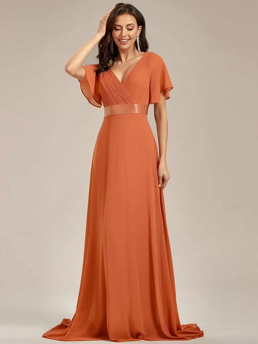 MONICA Dress | Elegant, flowing high-waisted chiffon bridesmaid dresses