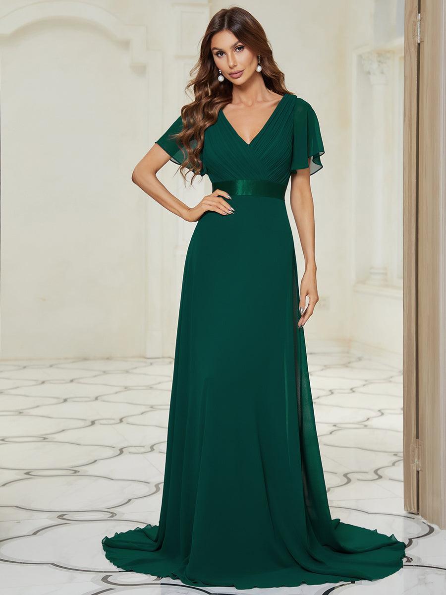 MONICA Dress | Elegant, flowing high-waisted chiffon bridesmaid dresses