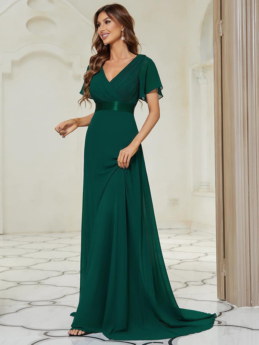 MONICA Dress | Elegant, flowing high-waisted chiffon bridesmaid dresses