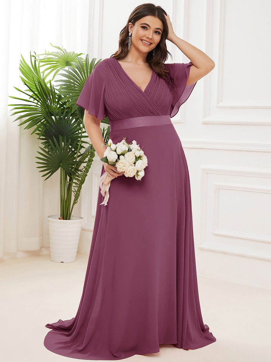MONICA Dress | Elegant, flowing high-waisted chiffon bridesmaid dresses