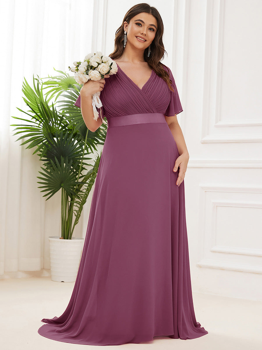 MONICA Dress | Elegant, flowing high-waisted chiffon bridesmaid dresses