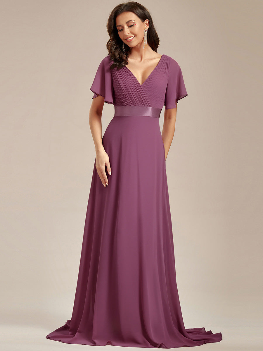 MONICA Dress | Elegant, flowing high-waisted chiffon bridesmaid dresses