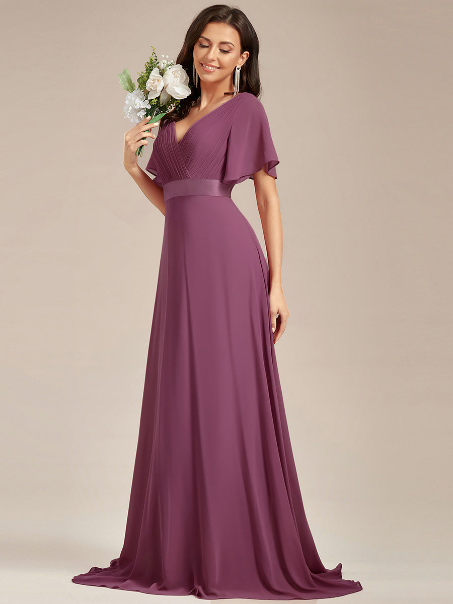 MONICA Dress | Elegant, flowing high-waisted chiffon bridesmaid dresses