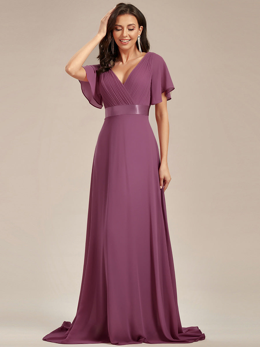 MONICA Dress | Elegant, flowing high-waisted chiffon bridesmaid dresses