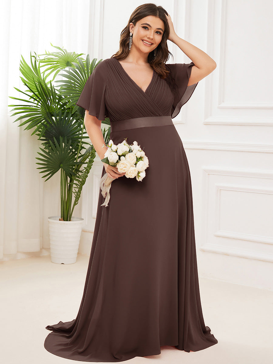 MONICA Dress | Elegant, flowing high-waisted chiffon bridesmaid dresses