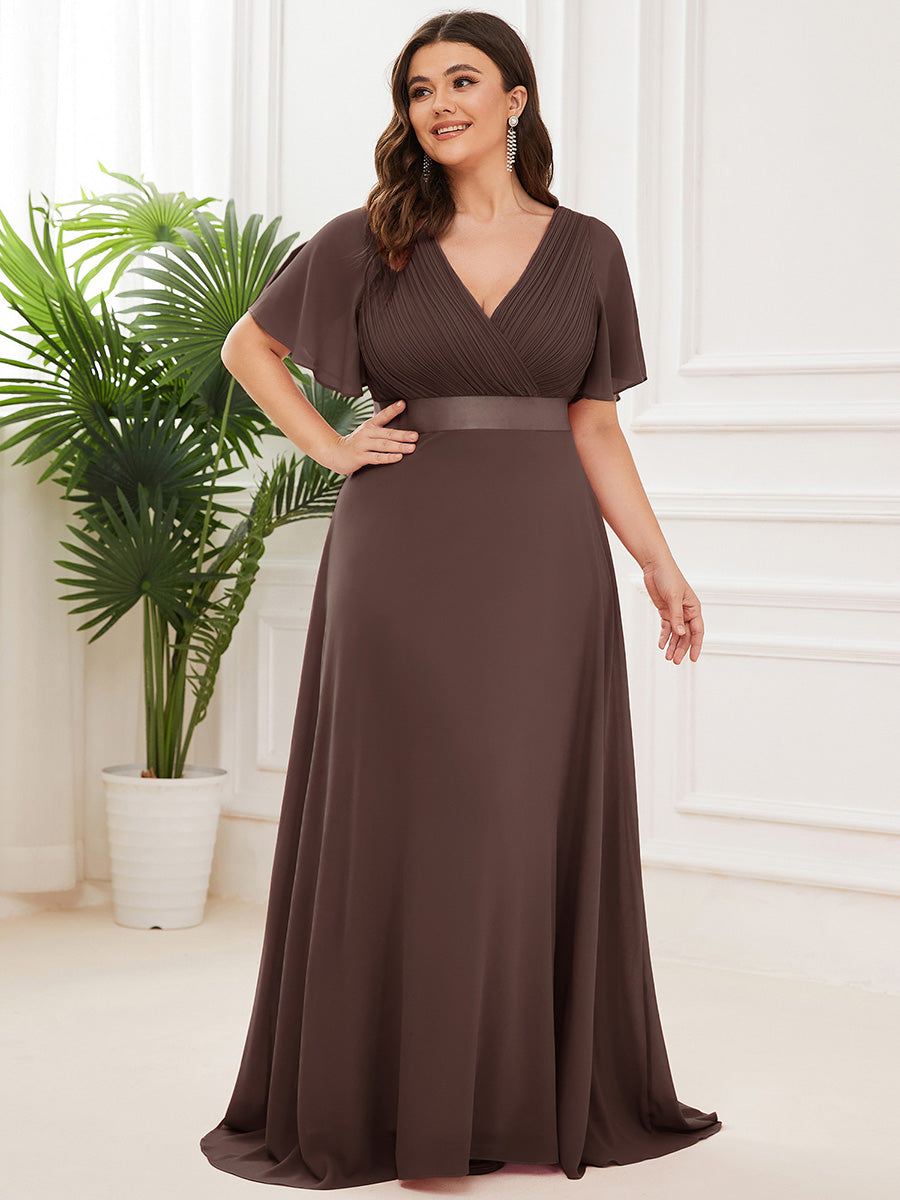 MONICA Dress | Elegant, flowing high-waisted chiffon bridesmaid dresses
