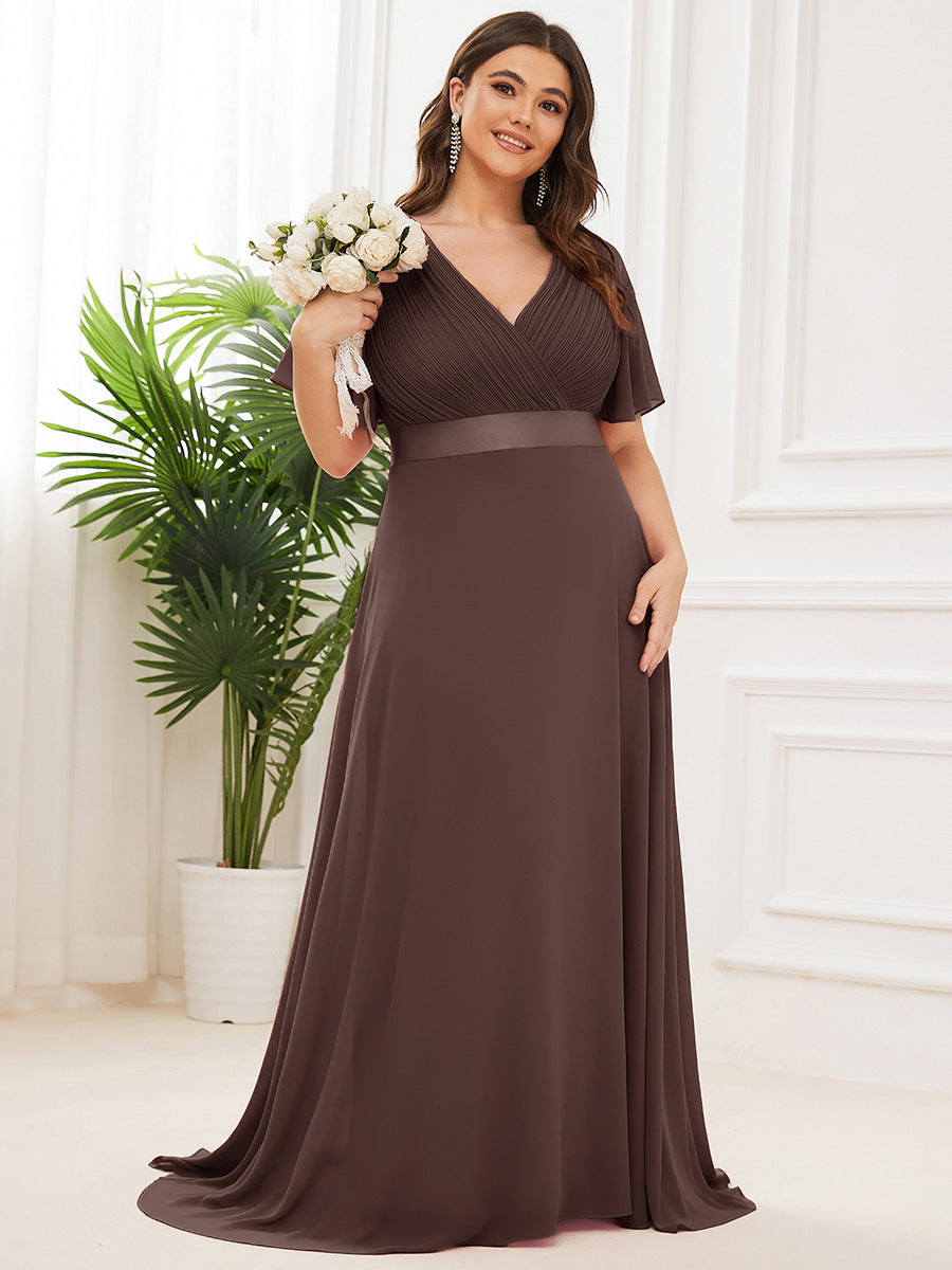 MONICA Dress | Elegant, flowing high-waisted chiffon bridesmaid dresses