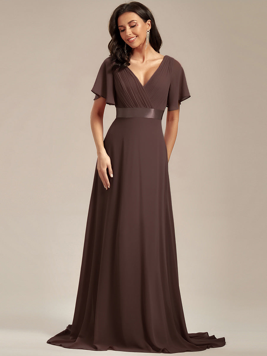 MONICA Dress | Elegant, flowing high-waisted chiffon bridesmaid dresses