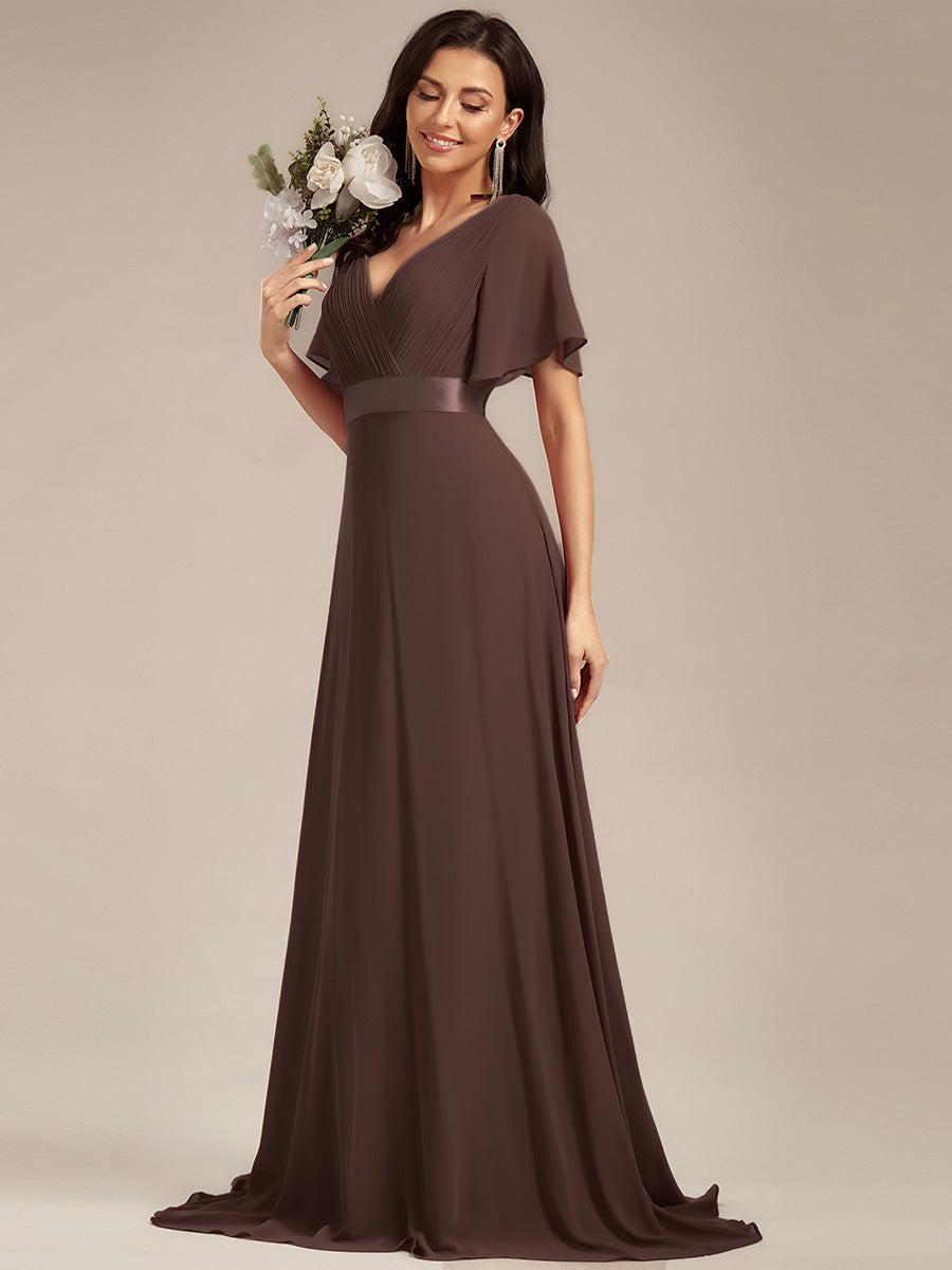MONICA Dress | Elegant, flowing high-waisted chiffon bridesmaid dresses