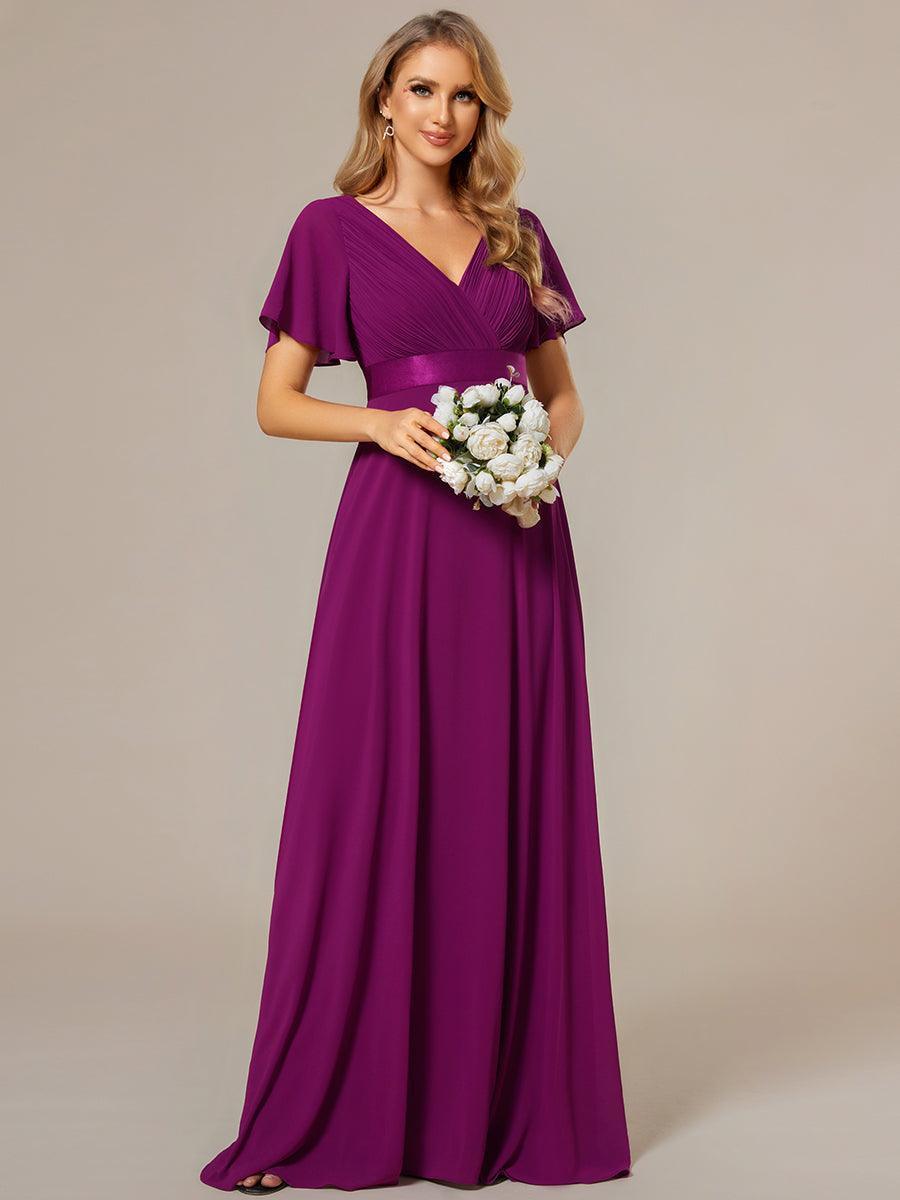 MONICA Dress | Elegant, flowing high-waisted chiffon bridesmaid dresses