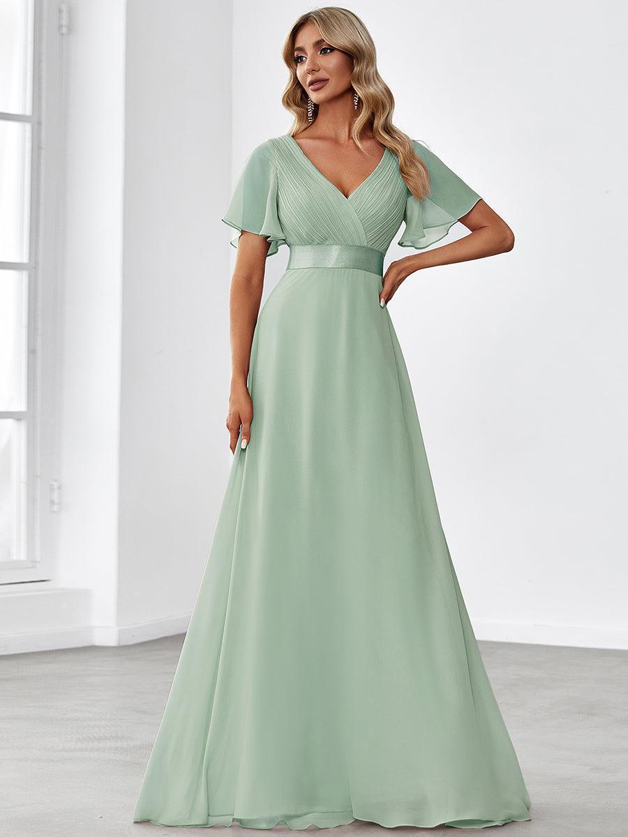 MONICA Dress | Elegant, flowing high-waisted chiffon bridesmaid dresses