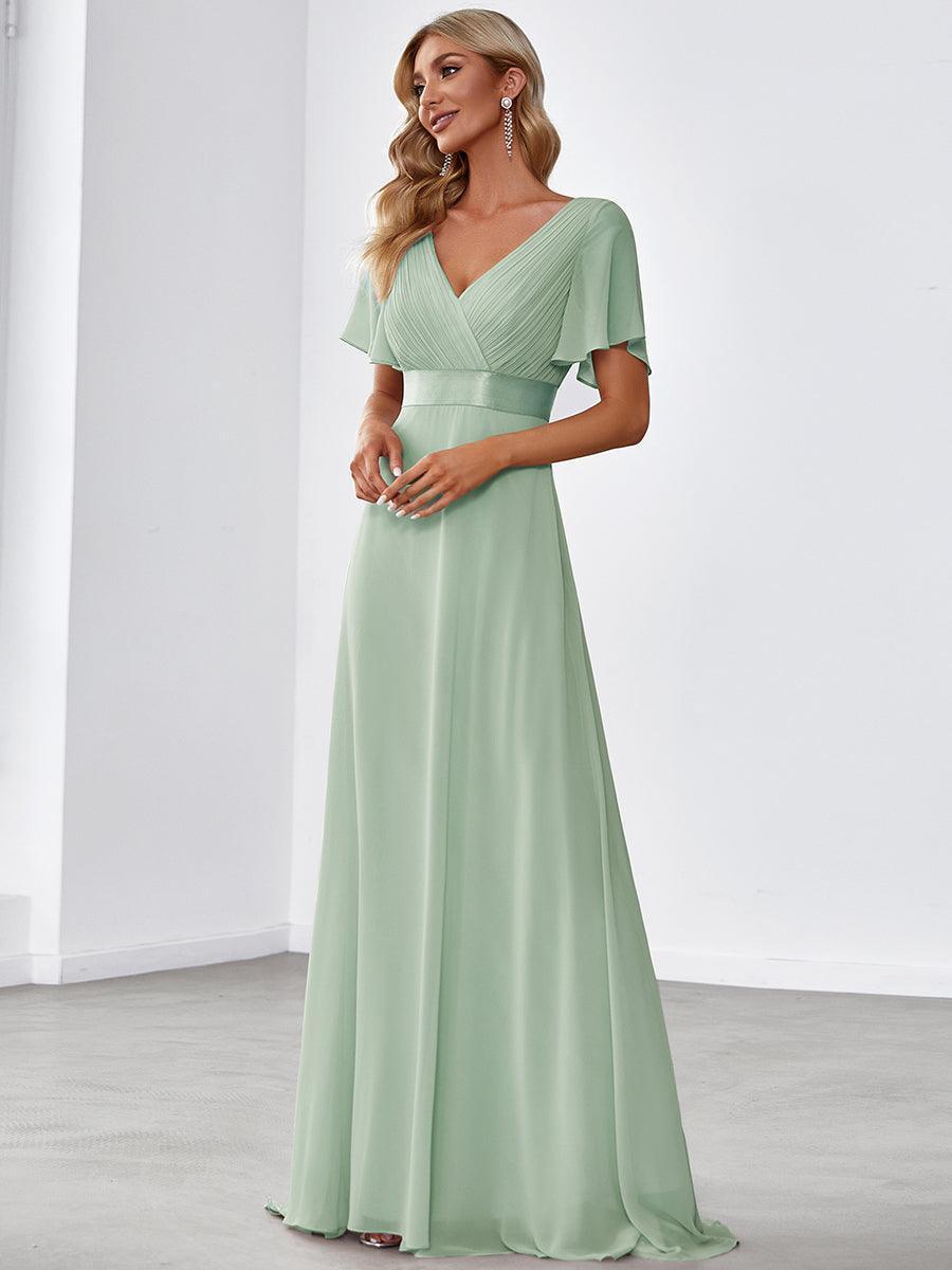 MONICA Dress | Elegant, flowing high-waisted chiffon bridesmaid dresses