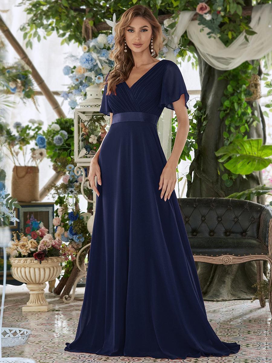 MONICA Dress | Elegant, flowing high-waisted chiffon bridesmaid dresses