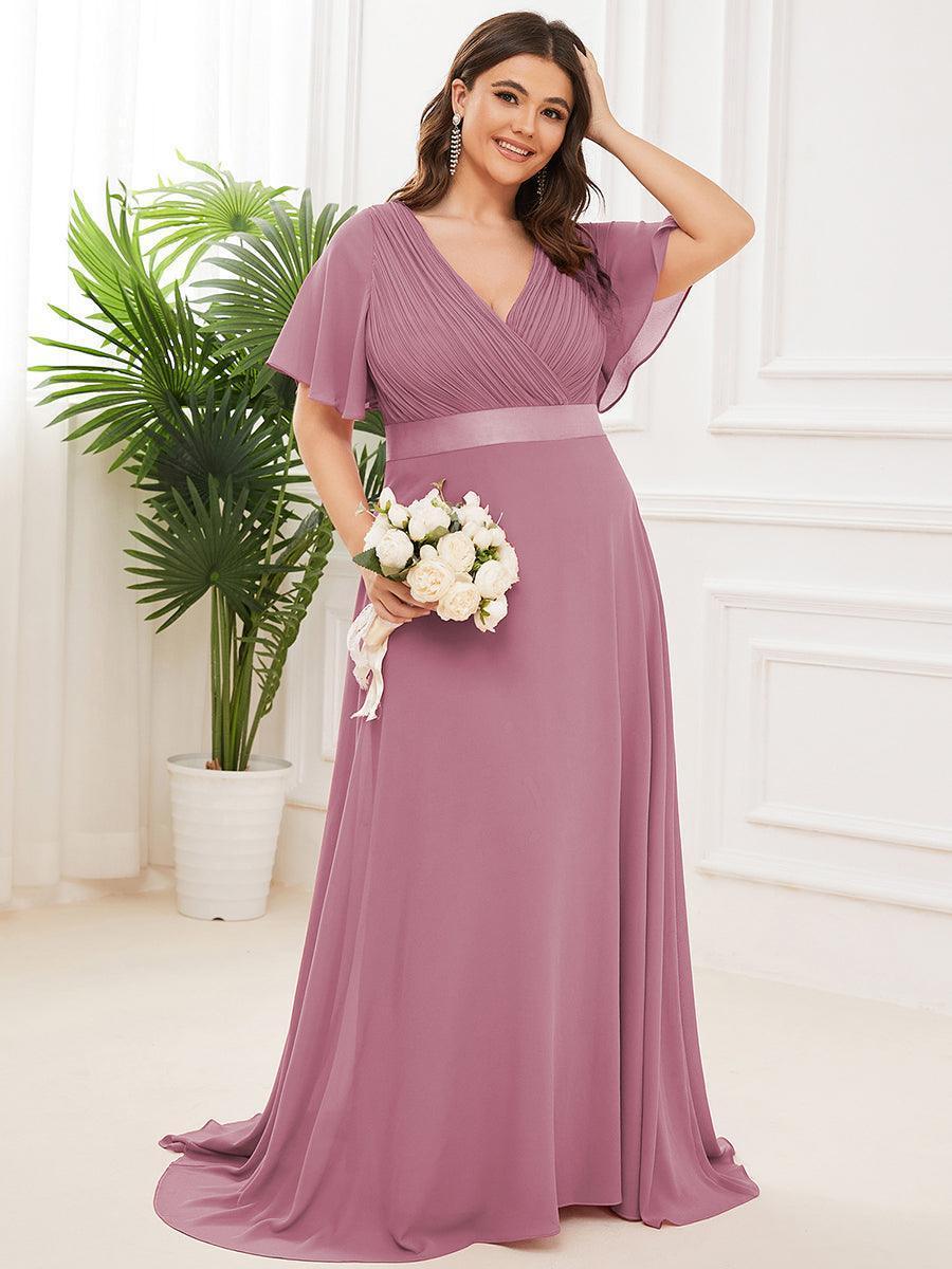 MONICA Dress | Elegant, flowing high-waisted chiffon bridesmaid dresses