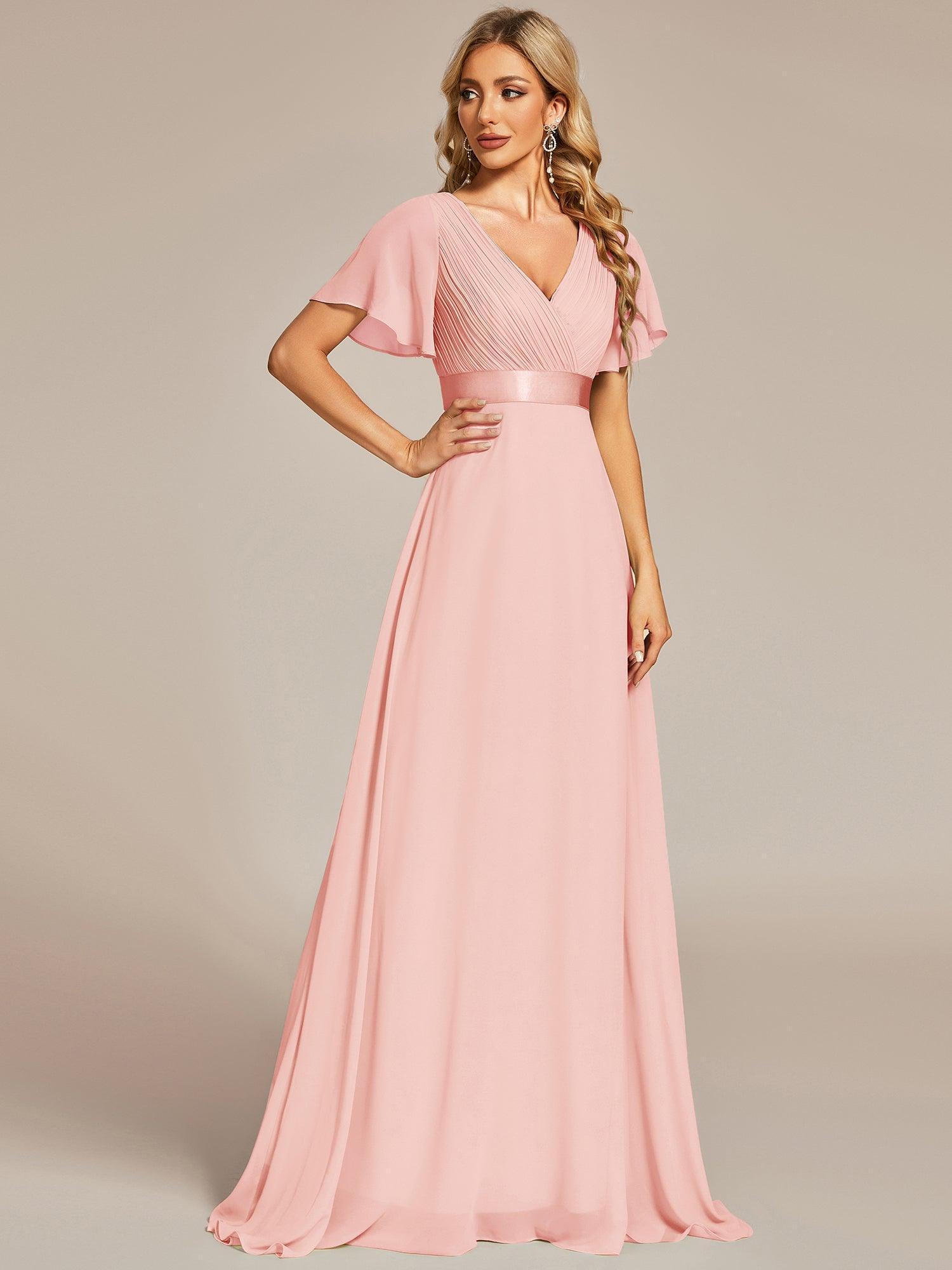 MONICA Dress | Elegant, flowing high-waisted chiffon bridesmaid dresses
