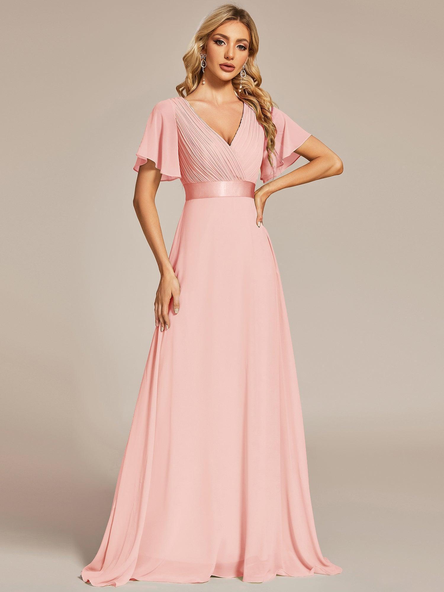 MONICA Dress | Elegant, flowing high-waisted chiffon bridesmaid dresses