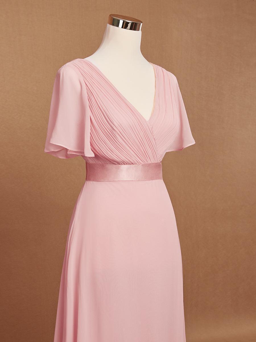 MONICA Dress | Elegant, flowing high-waisted chiffon bridesmaid dresses